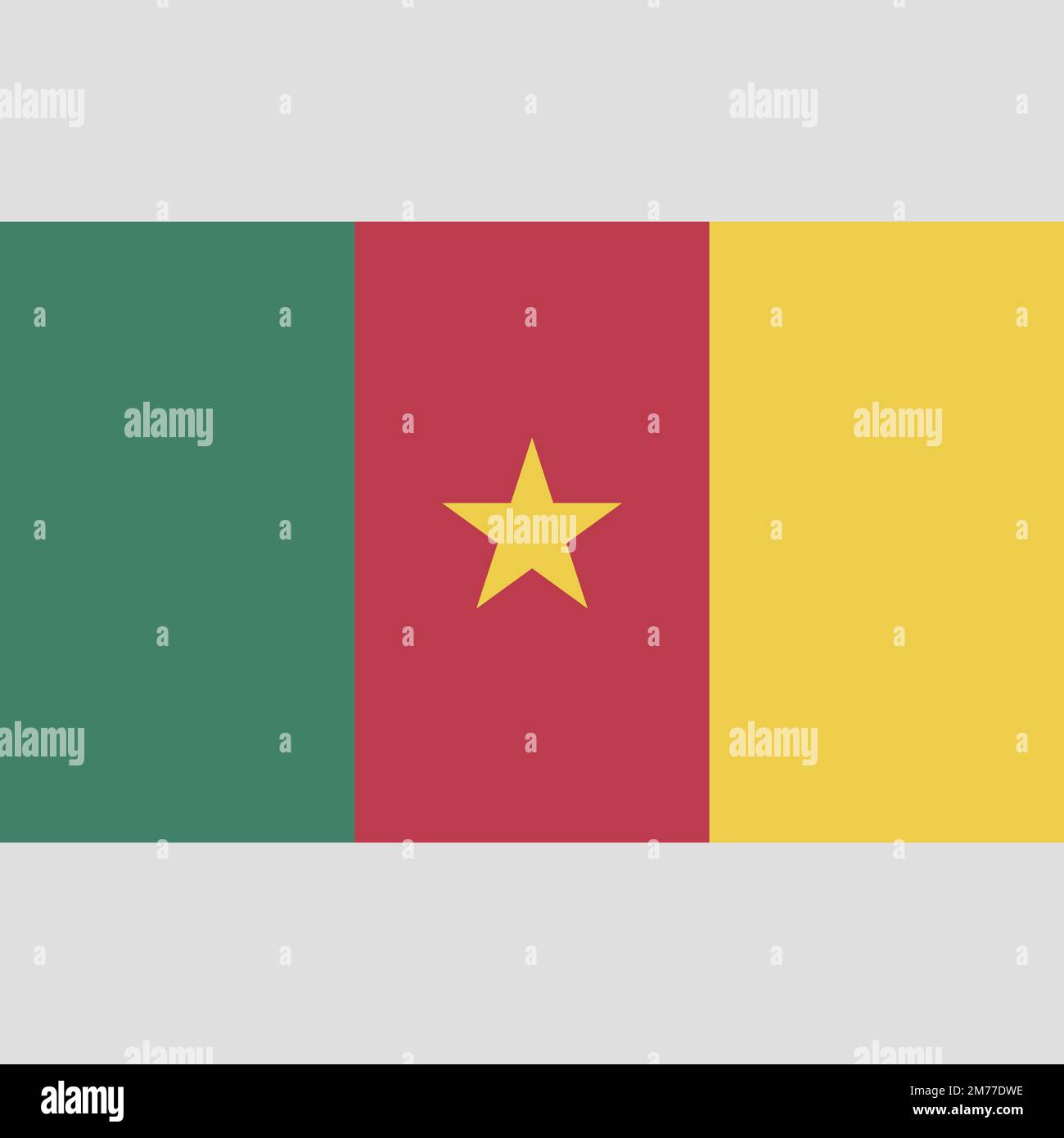 Bandiera nazionale del Camerun. Bandiera Camerun con illustrazione vettoriale. Contrassegno di qualità HD o alta qualità per icona, sfondo e sfondo Illustrazione Vettoriale