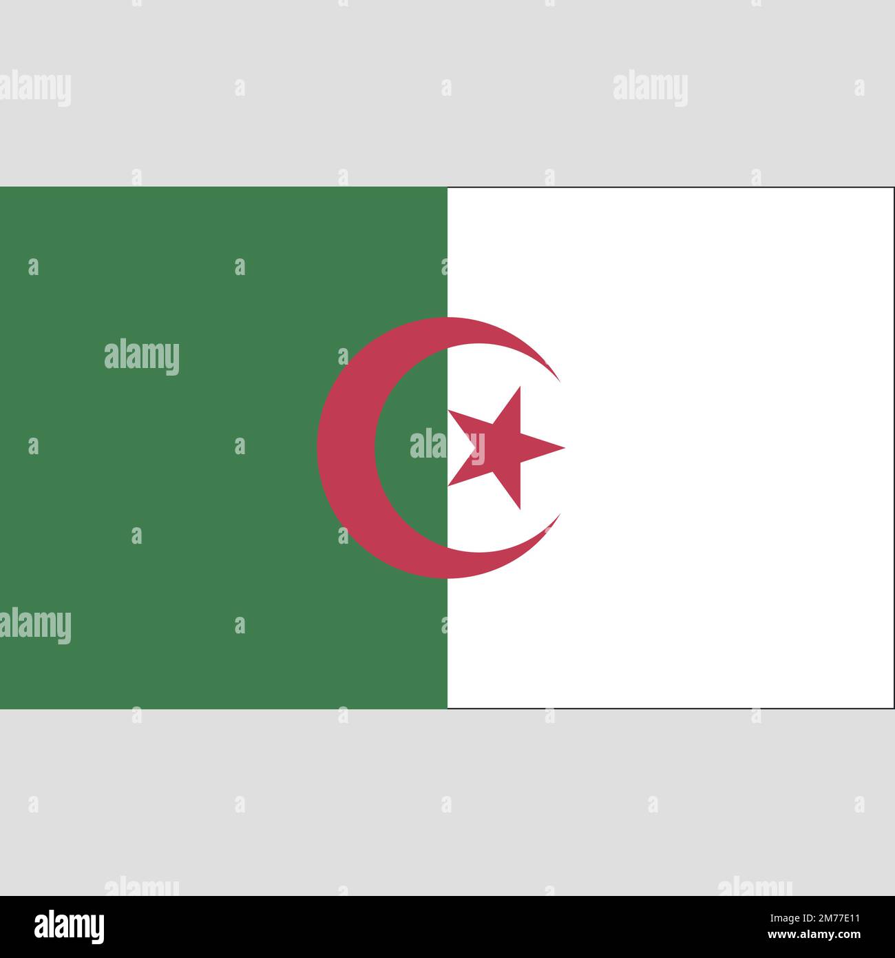 Originale e semplice Algeria bandiera vettore isolato in colori ufficiali e proporzione correttamente Illustrazione Vettoriale