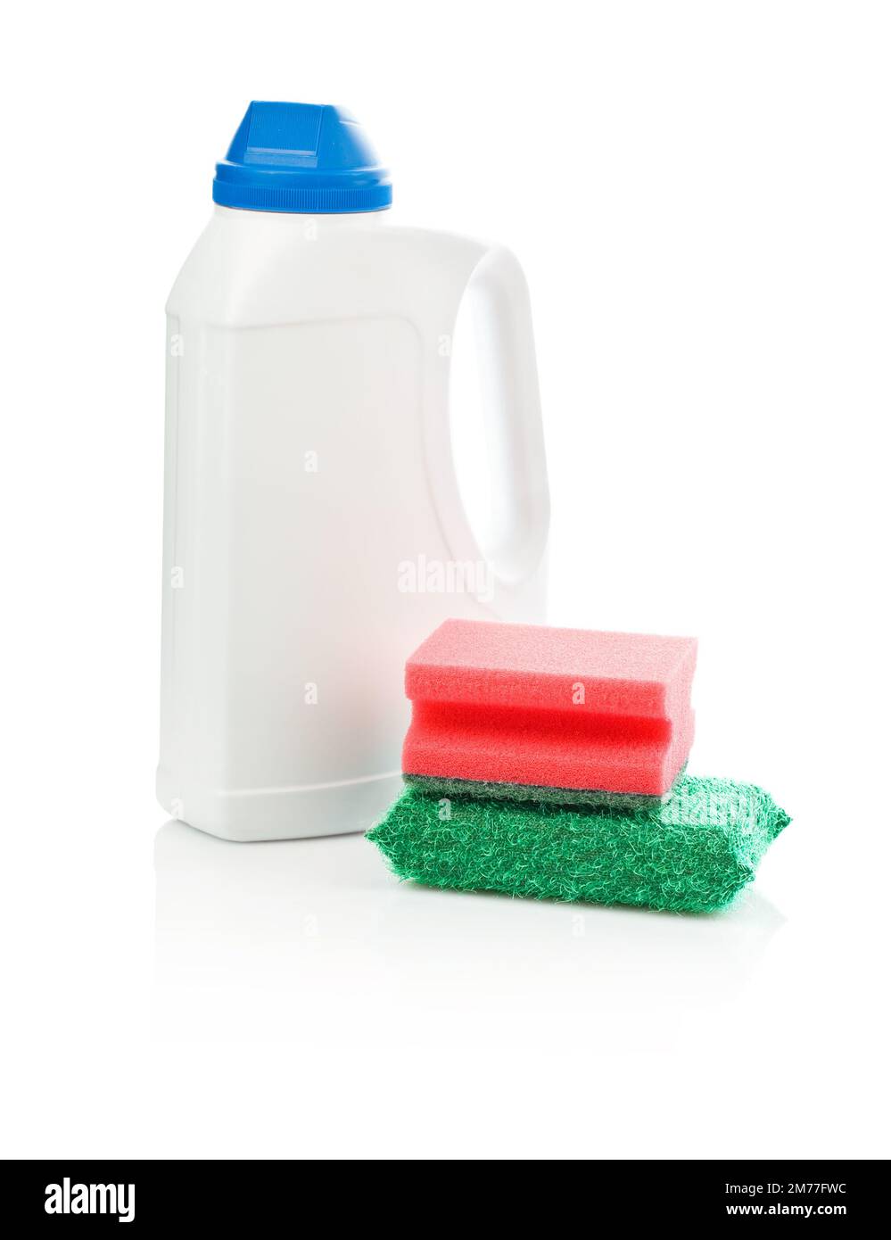 bottiglia grande singola e accessori per la pulizia Foto Stock