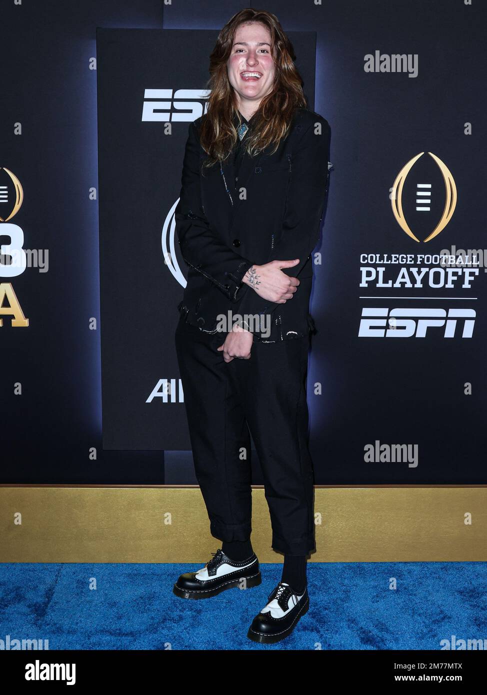 Los Angeles, Stati Uniti. 07th Jan, 2023. LOS ANGELES, CALIFORNIA, USA - 07 GENNAIO: Sedona Prince arriva a ESPN e CFP's Allstate Party al Playoff Event 2023 che si tiene presso il Majestic Downtown il 7 gennaio 2023 a Los Angeles, California, Stati Uniti. (Foto di Xavier Collin/Image Press Agency) Credit: Image Press Agency/Alamy Live News Foto Stock