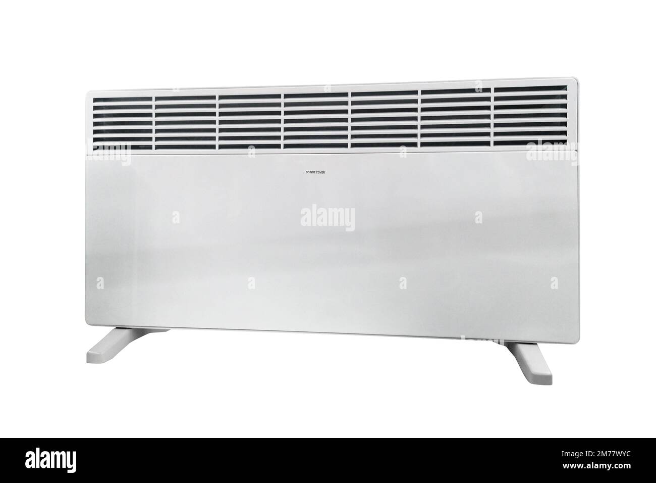 Radiatore. Riscaldatore elettrico domestico convettore isolato su sfondo bianco Foto Stock