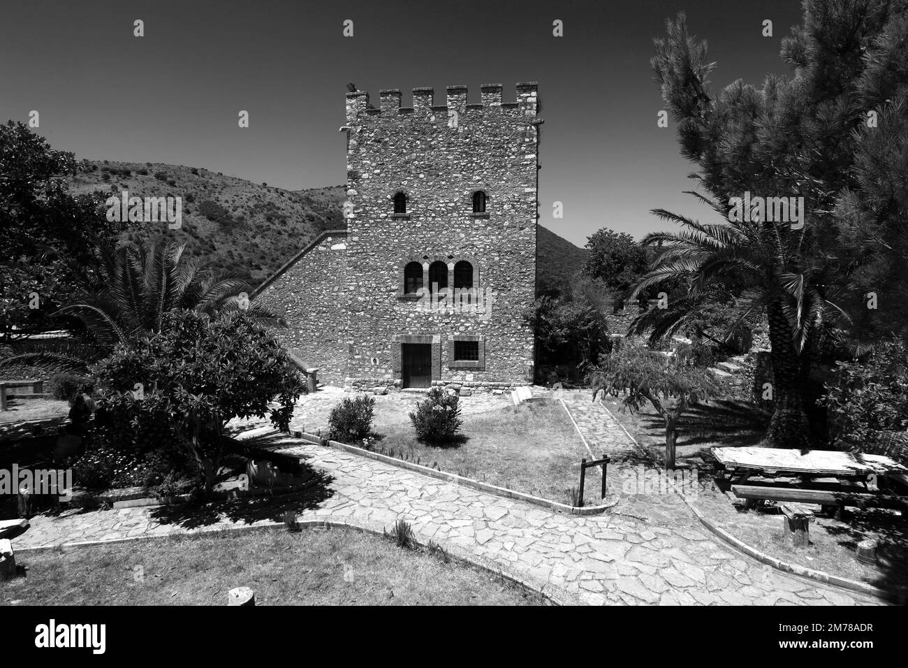 Museo dell'antico edificio di Butrint, patrimonio dell'umanità dell'UNESCO, Parco Nazionale di Butrint, quartiere Saranda, Albania meridionale, Europa Foto Stock
