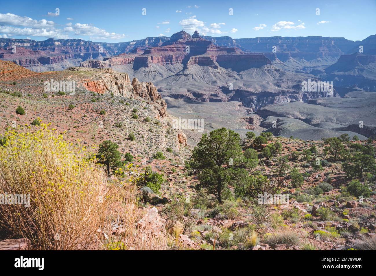 vista dal sentiero di kaibab sud sul grand canyon Foto Stock