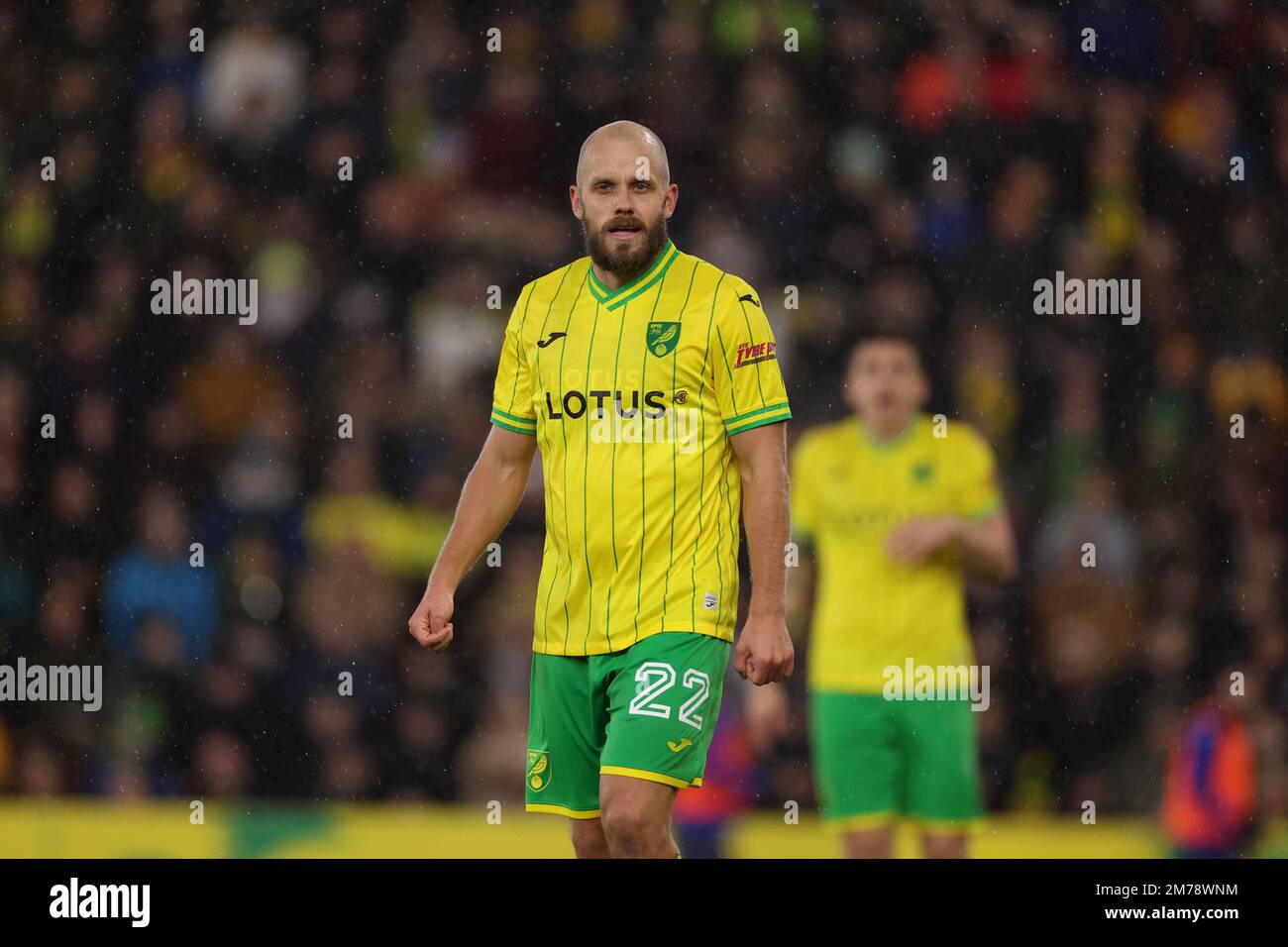 Carrow Road, Norwich, Norfolk, Regno Unito. 8th Jan, 2023. Fa Cup Football, Norwich contro Blackburn Rovers; Teemu Pukki di Norwich City Credit: Action Plus Sports/Alamy Live News Foto Stock