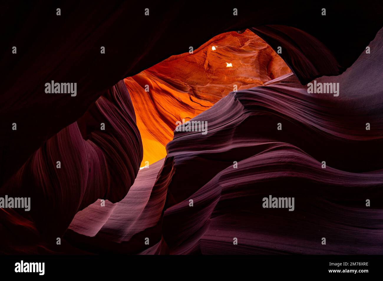 pareti colorate di canyon antilope Foto Stock