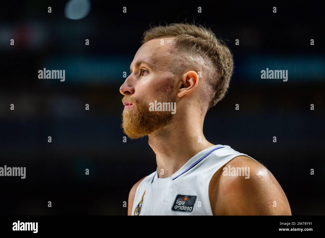 Madrid, Madrid, Spagna. 8th Jan, 2023. Dzanan Musa (Real Madrid) durante la partita di basket tra il Real Madrid e Gran Canaria valida per il giorno 15 della partita di basket spagnola chiamata 'Liga Endesa' disputata al Wizink Center di Madrid domenica 08 gennaio 2023 (Credit Image: © Alberto Gardin/ZUMA Press Wire) Foto Stock