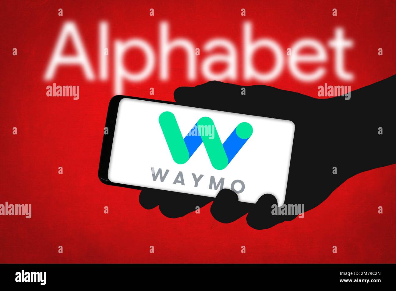 Waymo azienda autonoma di tecnologia di guida e filiale di Alphabet Foto Stock