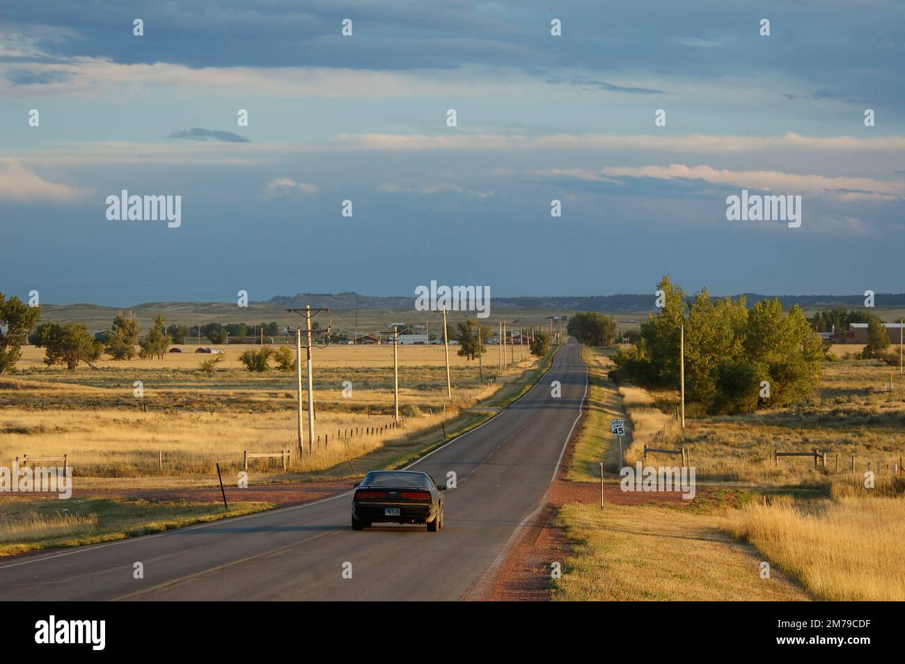 USA, Wyoming, Rocky Mountains, Campbell County, Gillette, autostrada Foto Stock