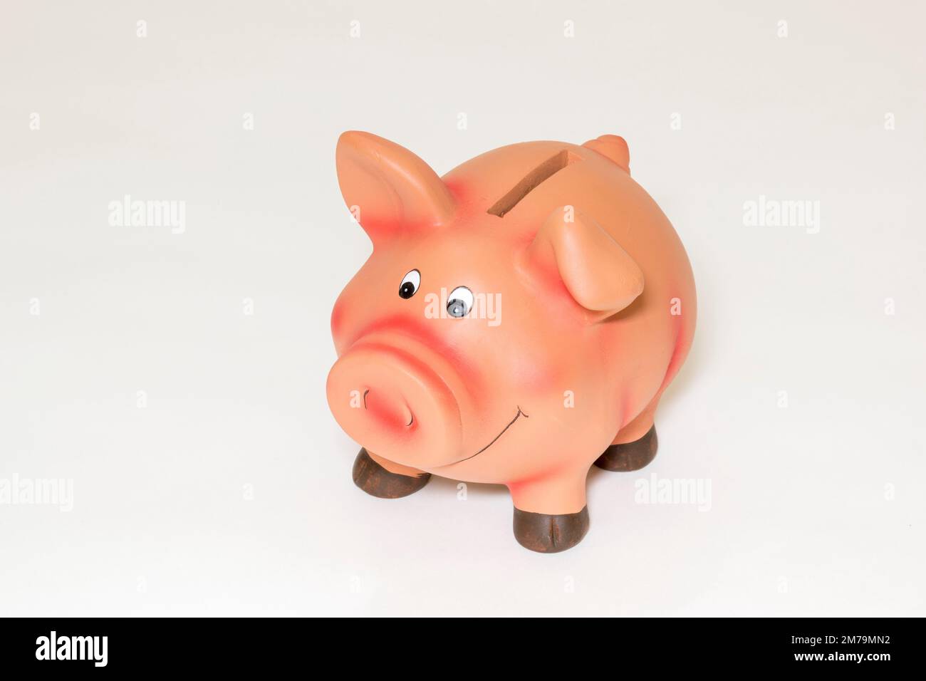 Rosa piggy bank, fotografia in studio Foto Stock