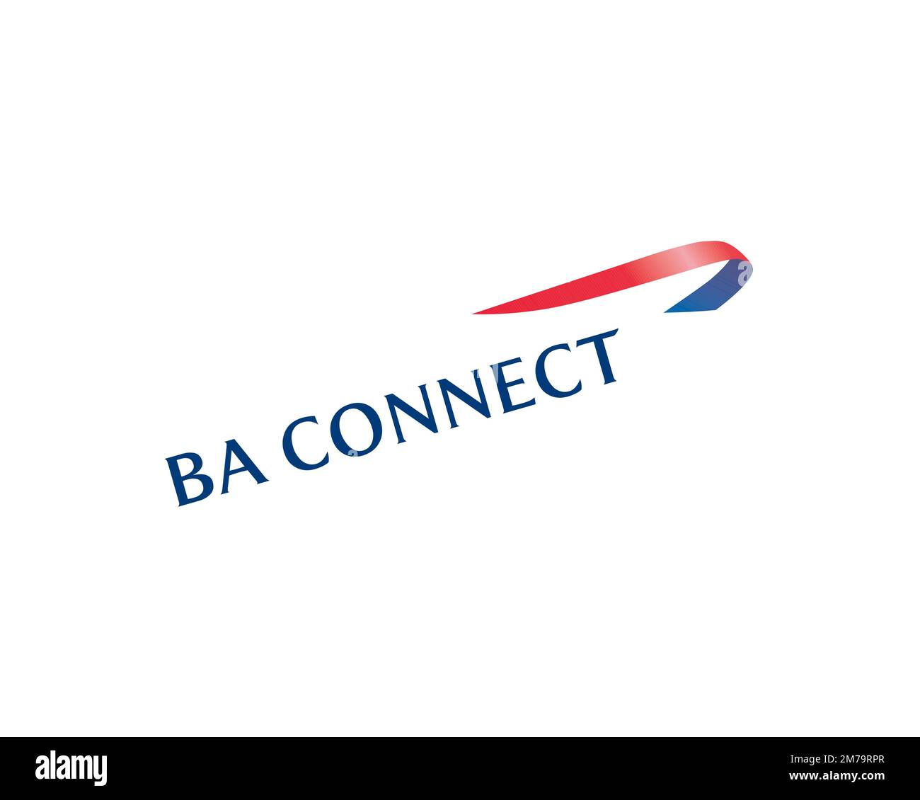 BA Connect, logo ruotato, sfondo bianco Foto Stock