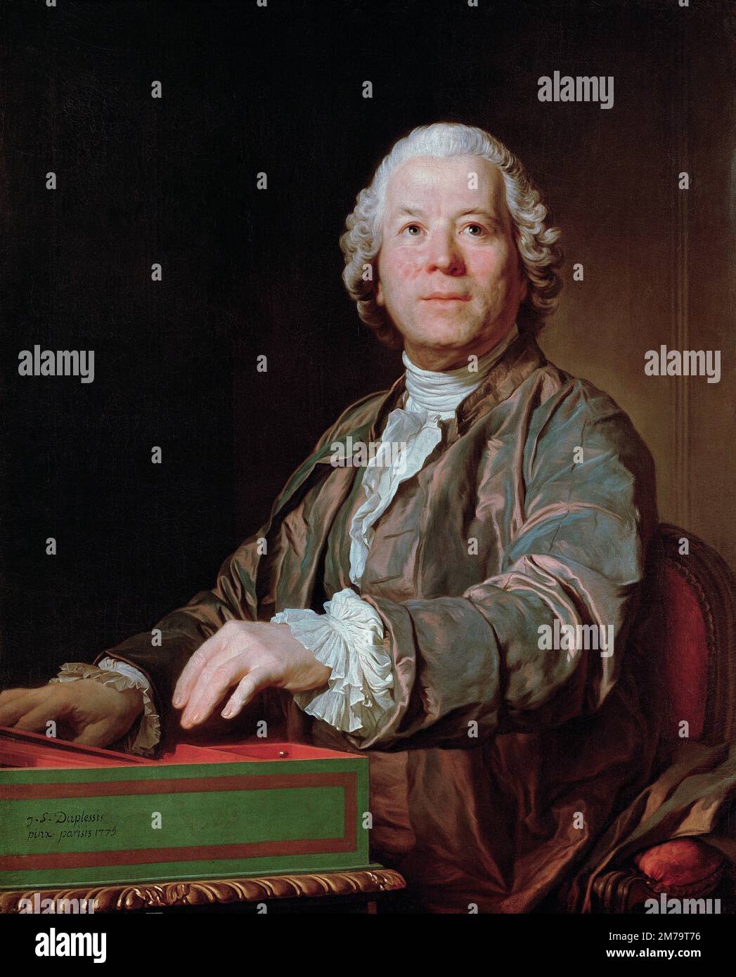 Christoph Willibald Gluck, 1775 anni, di Joseph-Siffred Duplessis Christoph Willibald (Ritter von) Gluck (1714 – 1787) compositore di opera italiana e francese Foto Stock