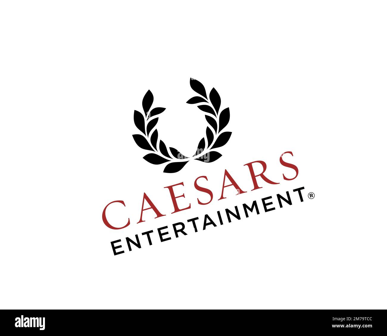 Caesars Entertainment Company, Corporation Caesars Entertainment Company, Corporation, logo ruotato, sfondo bianco Foto Stock
