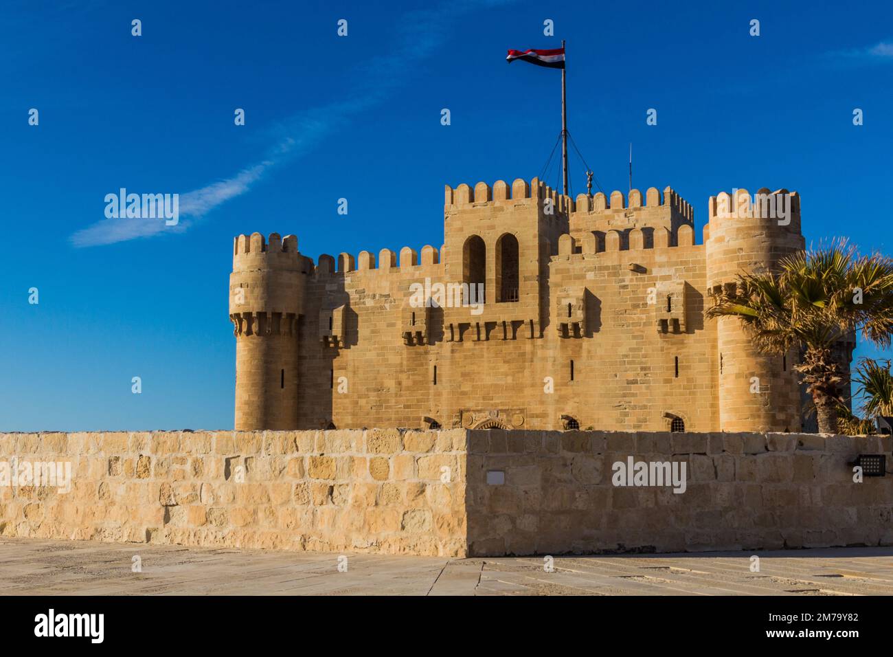 Cittadella di Qaitbay (Forte di Qaitbey) ad Alessandria, Egitto Foto Stock
