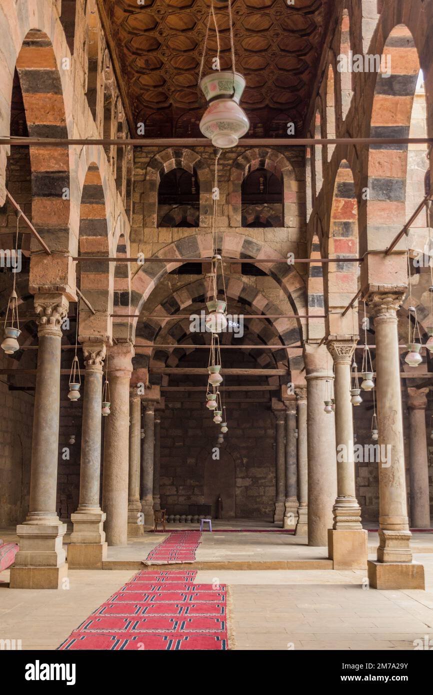 Sala della Moschea di al-Nasir Muhammad nella Cittadella del Cairo, Egitto Foto Stock