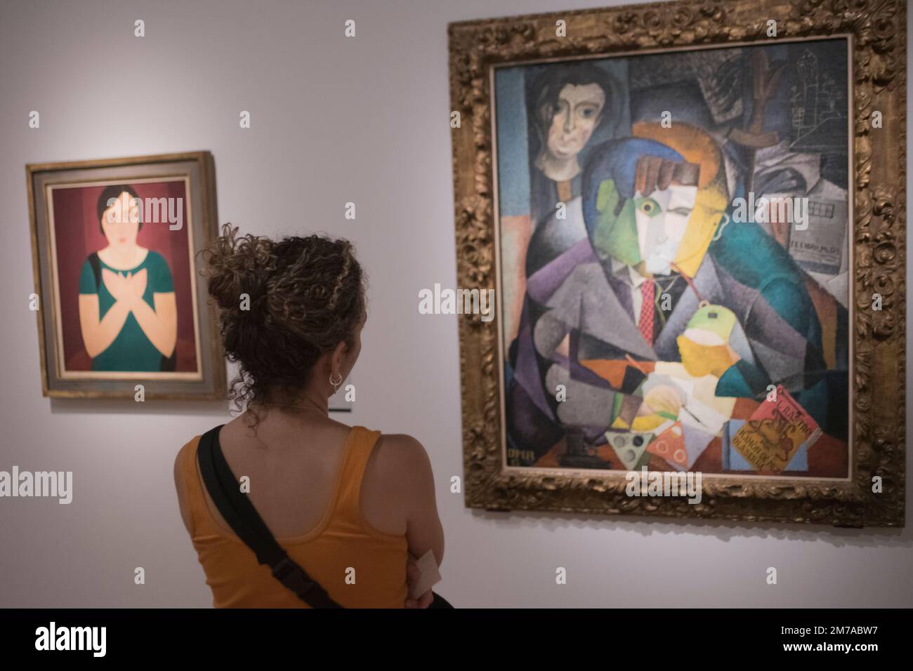 Diego Rivera: "Retrato de Ramón Gómez de la Serna" (1915). Museo de Arte Latinoamericano (MALBA). Buenos Aires, Argentina Foto Stock