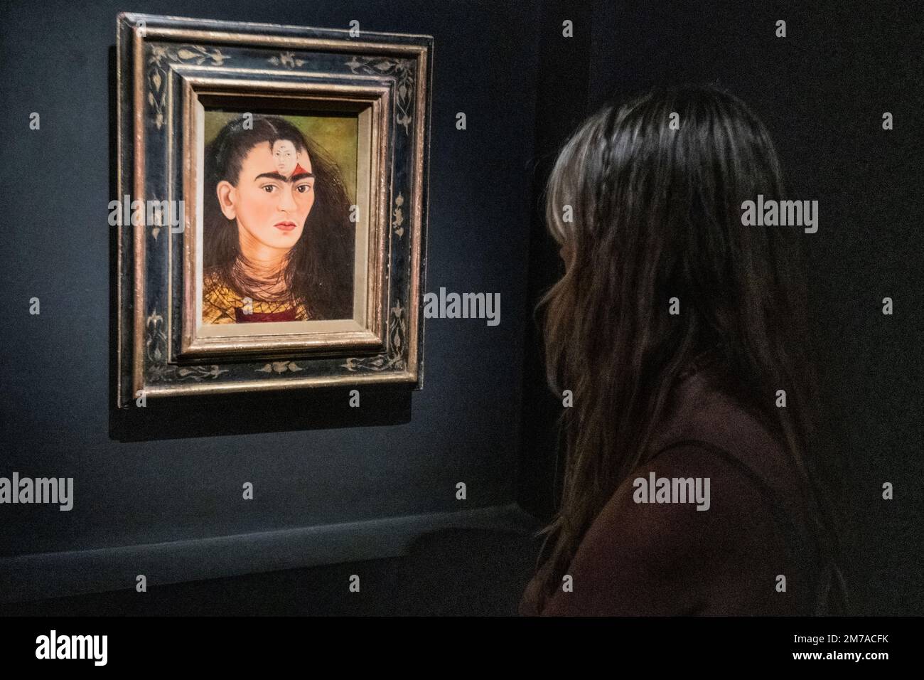 Frida Kahlo: Diego y yo (1949). Museo de Arte Latinoamericano (MALBA). Buenos Aires, Argentina Foto Stock