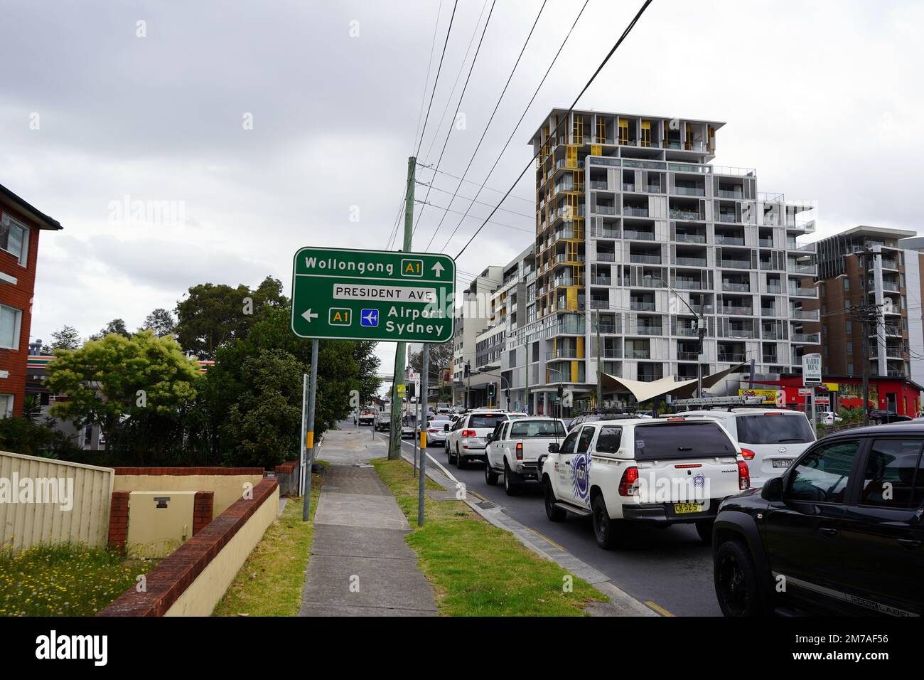 Kogarah, NSW - Australia - 19-12-2019: Princes hwy su Kogarah, un sobborgo di Sydney meridionale. Foto Stock