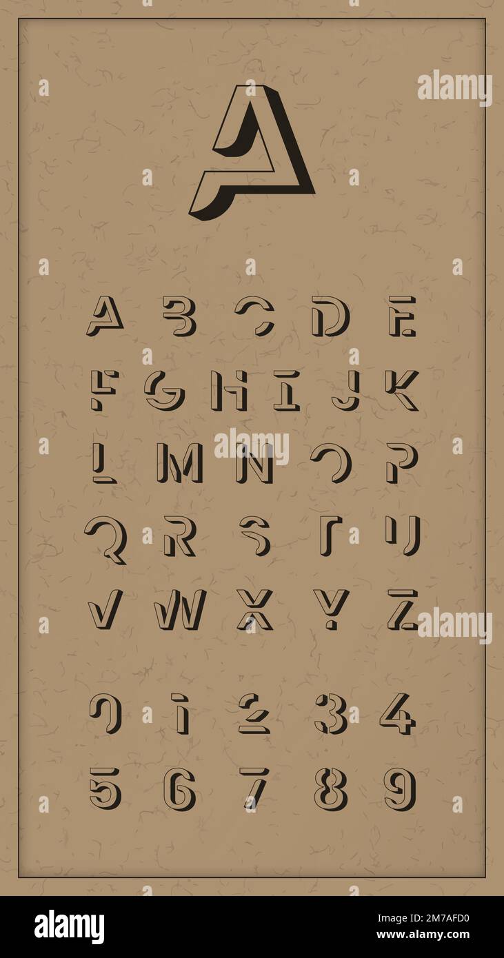 Il vettore tipografico dell'alfabeto inglese Illustrazione Vettoriale