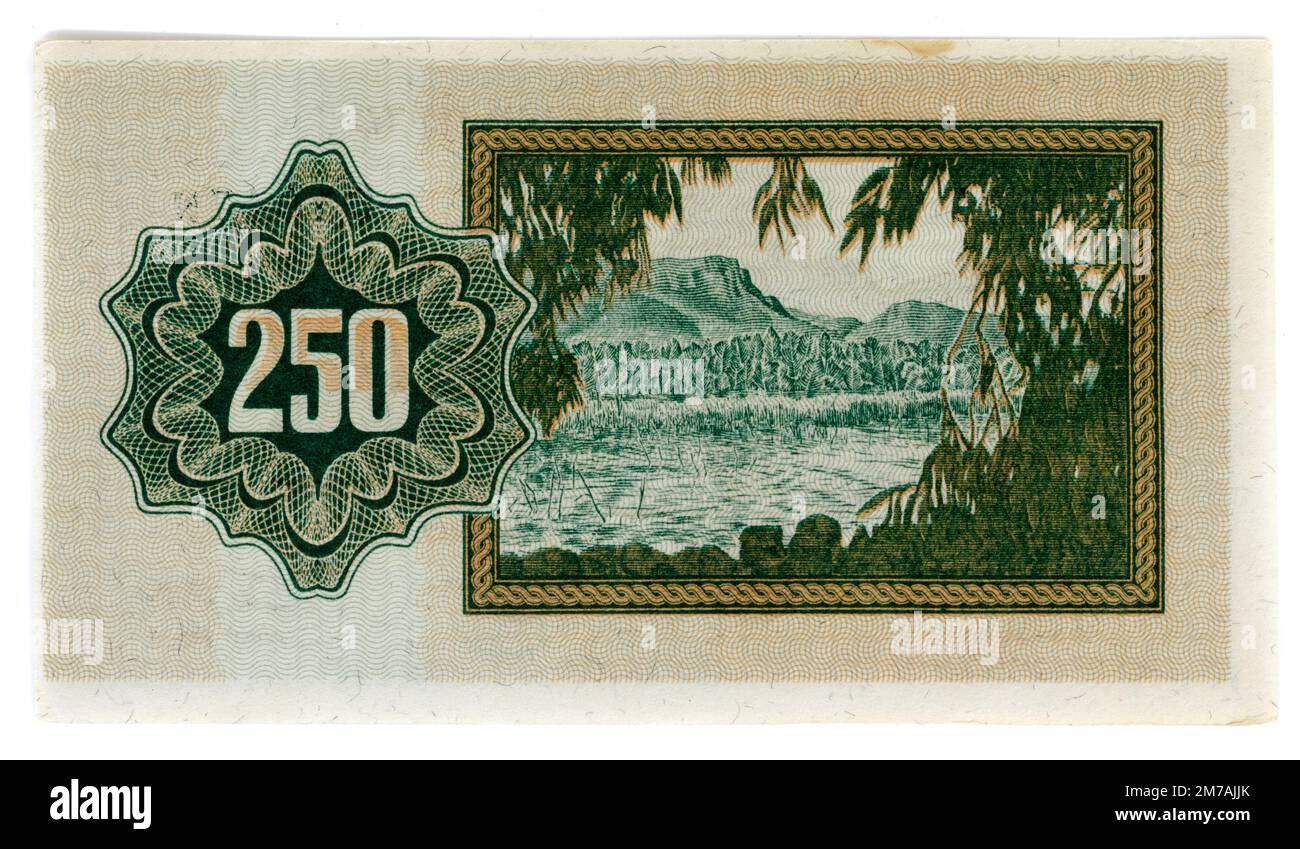 Vintage (1949) valuta di Israele: Duecentocinquanta Israeli Pruta Bill A Series retro Foto Stock