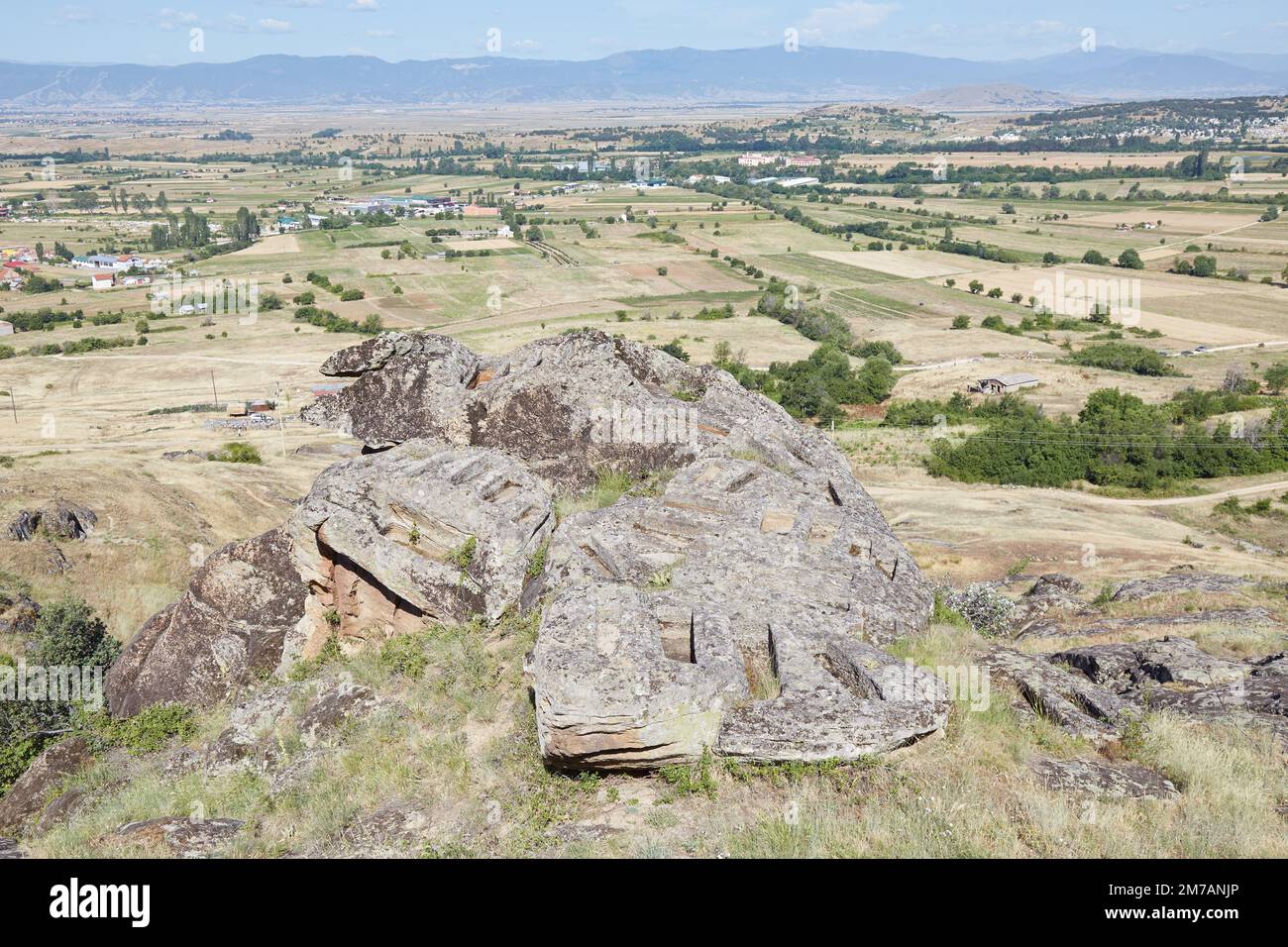 Le splendide Marko's Towers a Prilep, nel nord della Macedonia Foto Stock