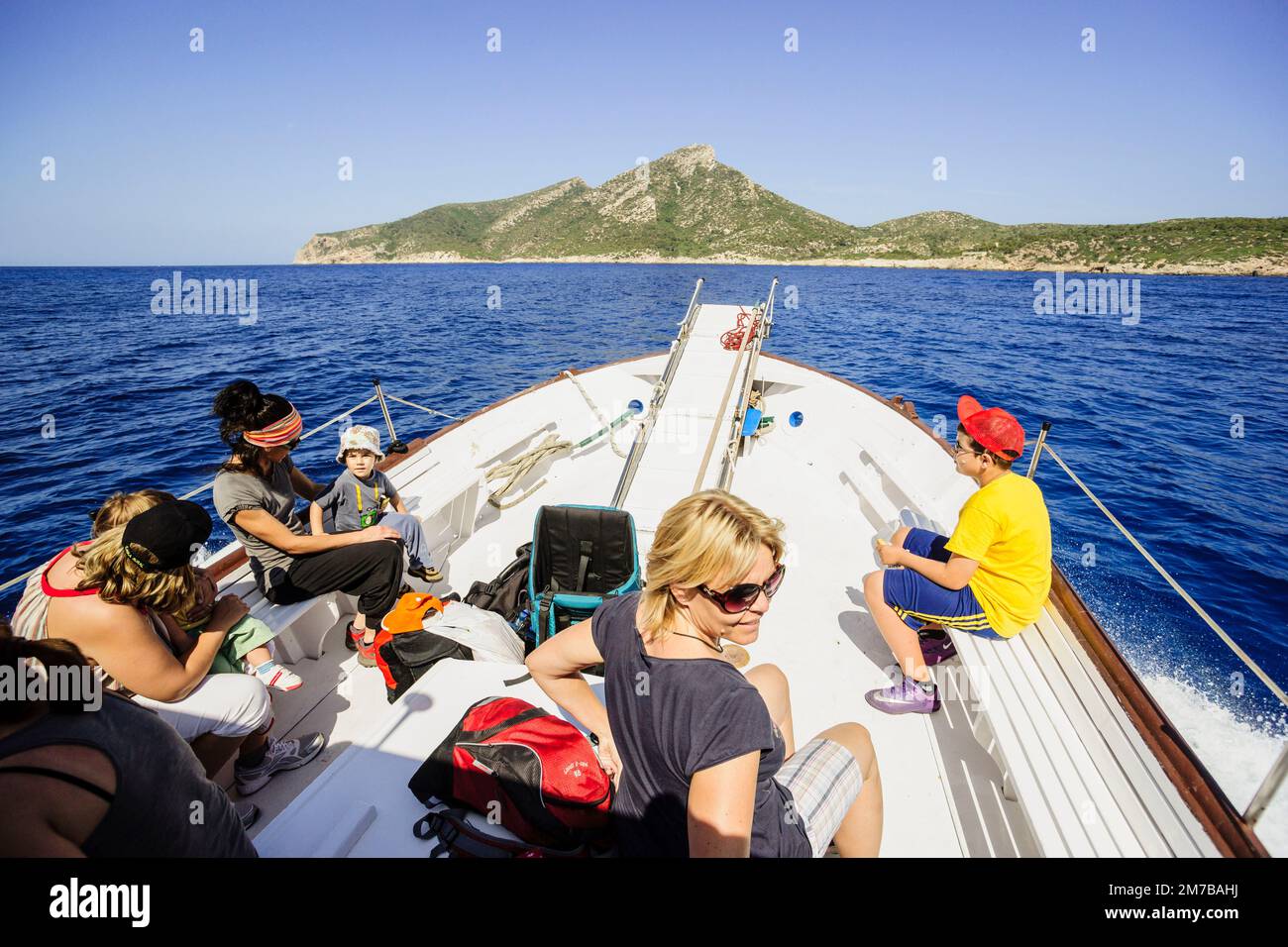 Parque Natural de Sa Dragonera. Isla Dragonera. Sierra de Tramuntana. Mallorca. Islas Baleares. Spagna. Foto Stock