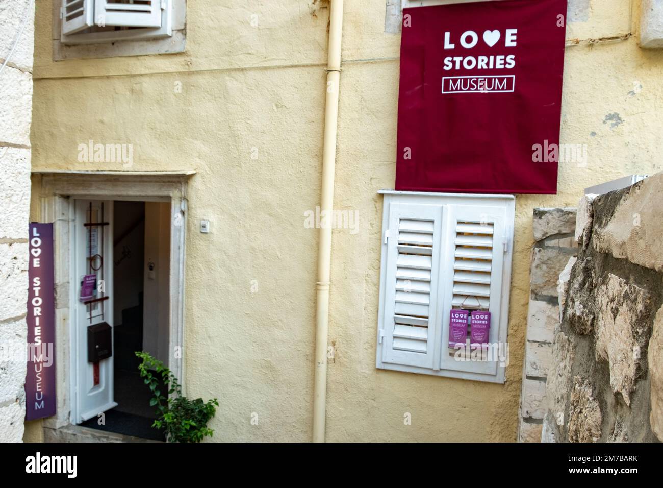 Dubrovnik, Croazia - Museo delle storie d'amore Foto Stock