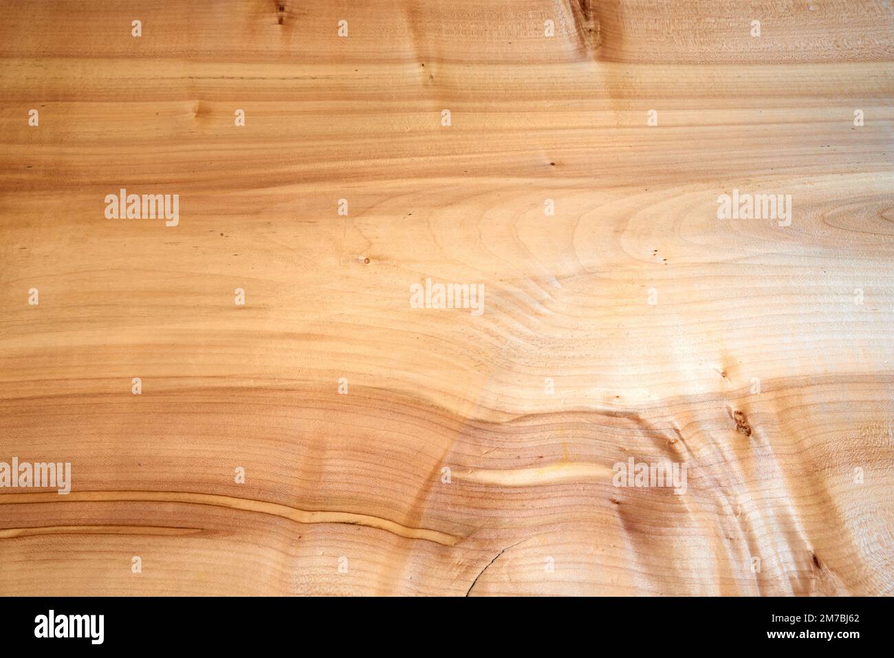 Vista da tavolo in legno testurizzata dall'alto in primo piano Foto Stock