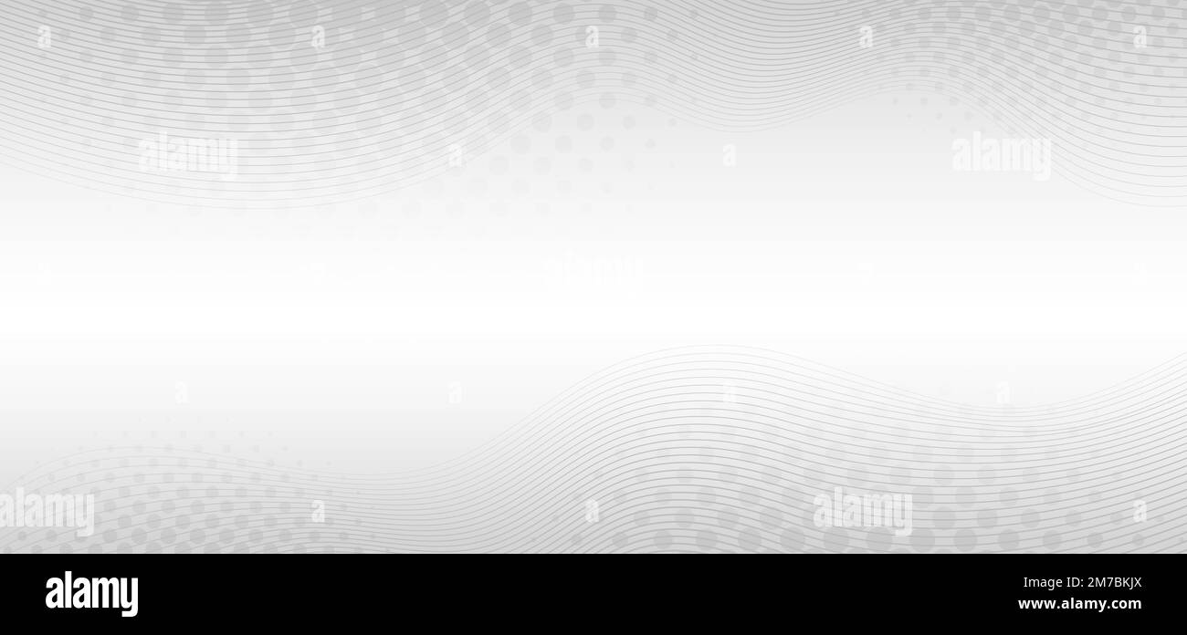 Disegno astratto del modello bianco gradiente di modello largo. Design semplice con motivi a linee grigie e sfondo a mezzitoni. Vettore Illustrazione Vettoriale