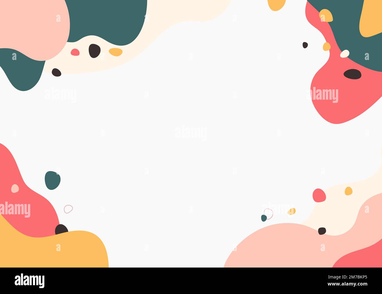 Astratto organice forma libera disegno di stile colorato grafica decorativa. Decorativo di stile semplice con sfondo stile disegno a mano libera. illustrazione Illustrazione Vettoriale