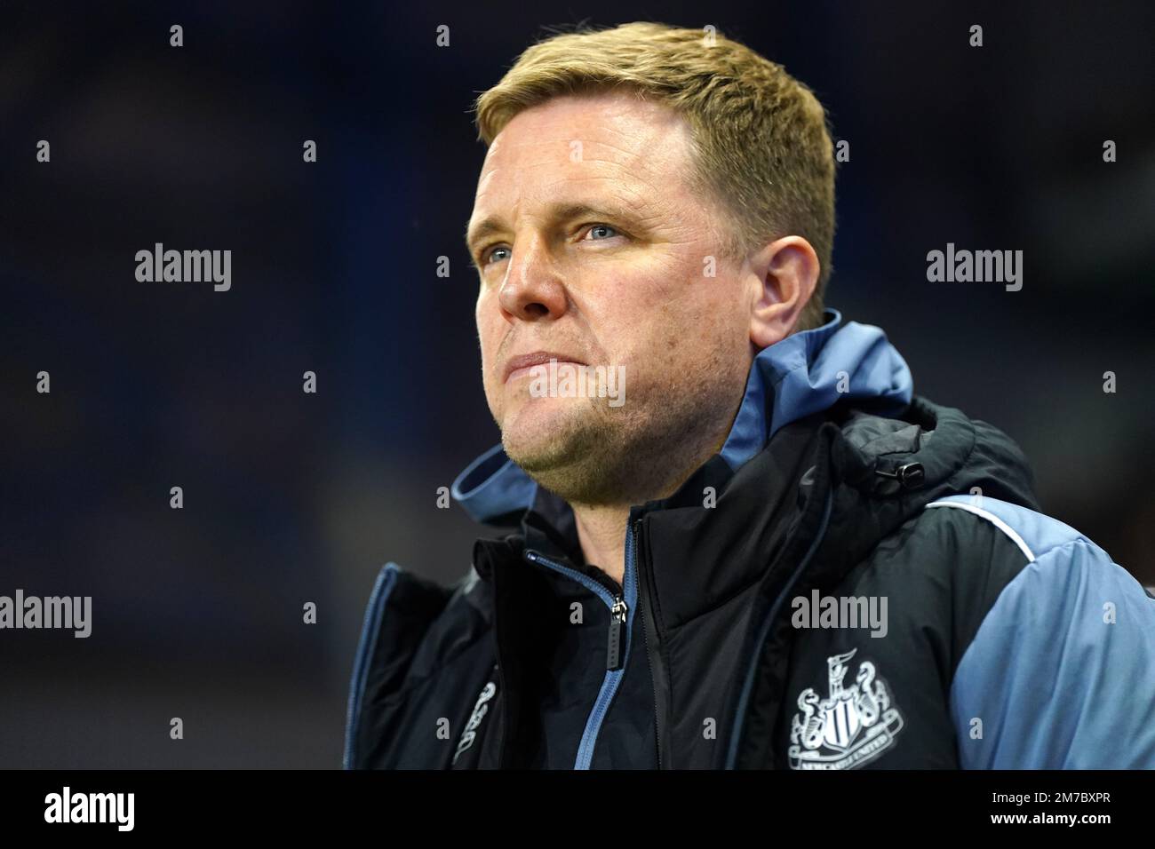 Foto del file datata 07-01-2023 del Newcastle United manager Eddie Howe. Eddie Howe ha avvertito Newcastle che dovranno essere più clinici se devono alleviare la loro delusione fa Cup prenotando un posto nella semifinale della Carabao Cup. Data di emissione: Lunedì 9 gennaio 2022. Foto Stock