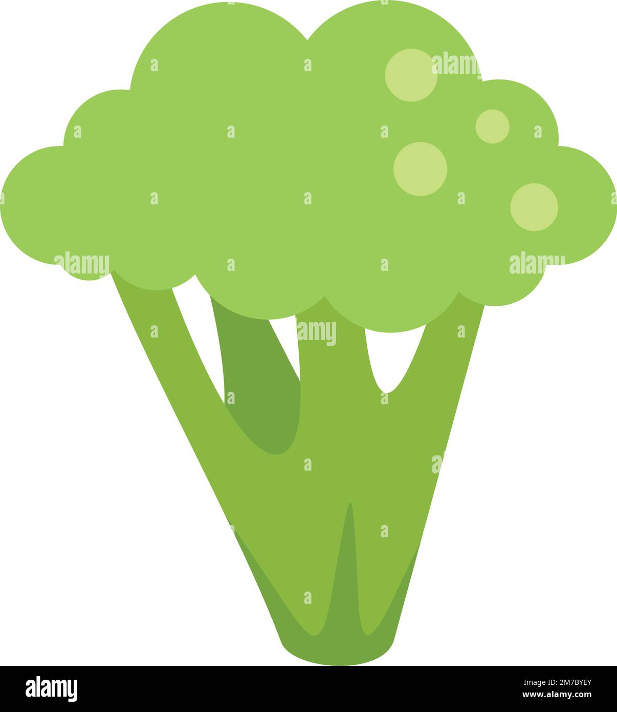 Dieta broccoli icona vettore piatto. Cavolo broccoli. Insalata di piante isolato Illustrazione Vettoriale