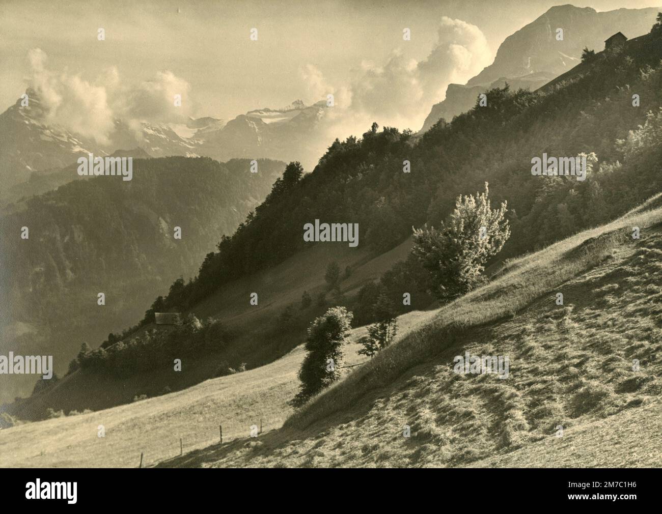 Vista sulle montagne, Germania 1910s Foto Stock