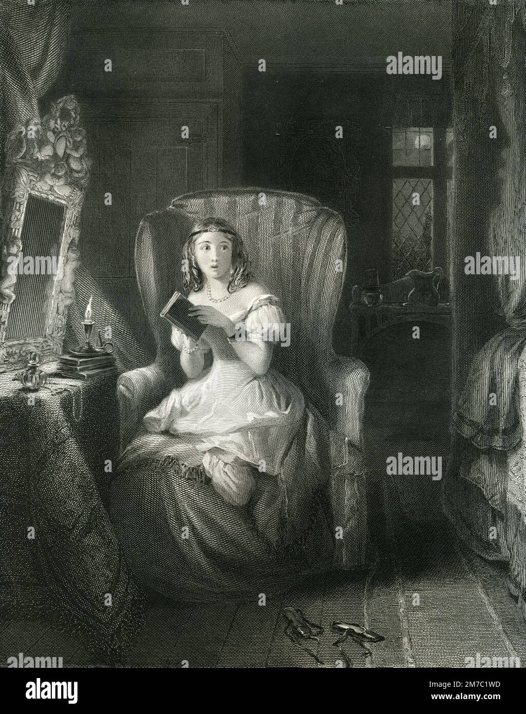 The Ghost Story, stampa incisa da R. Graves da un dipinto di R.W. Buss, Regno Unito, 1892 Foto Stock