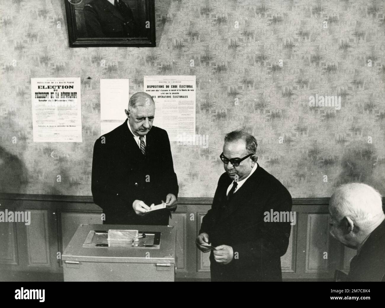 Presidente generale e politico francese Charles De Gaulle, Francia 1960s Foto Stock