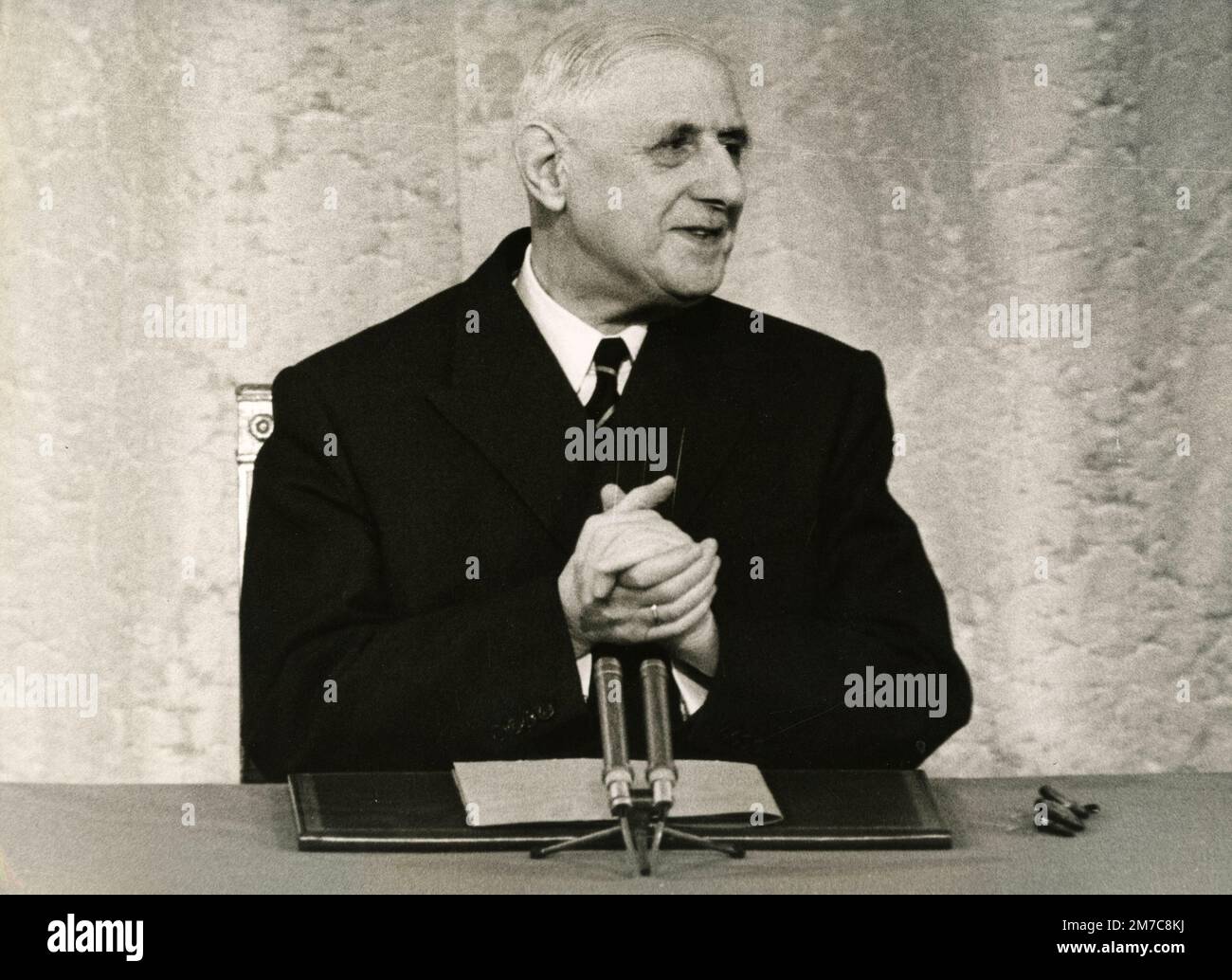 Presidente generale e politico francese Charles De Gaulle, Francia 1960s Foto Stock