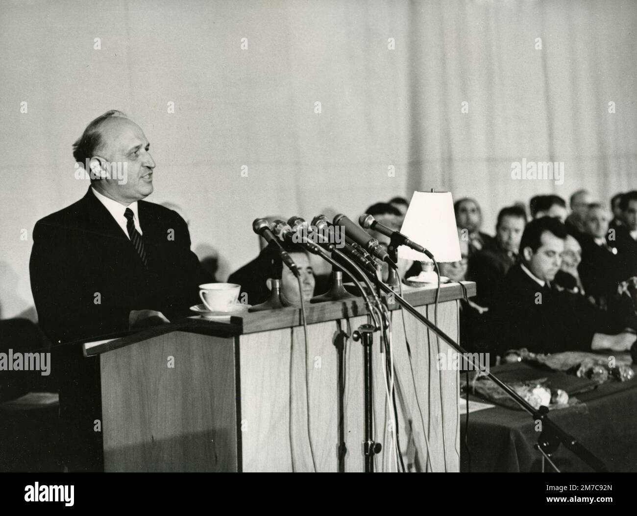 Todor Hristov Zhivkov, statista comunista bulgaro e leader politico, Sofia, Bulgaria 1940s Foto Stock