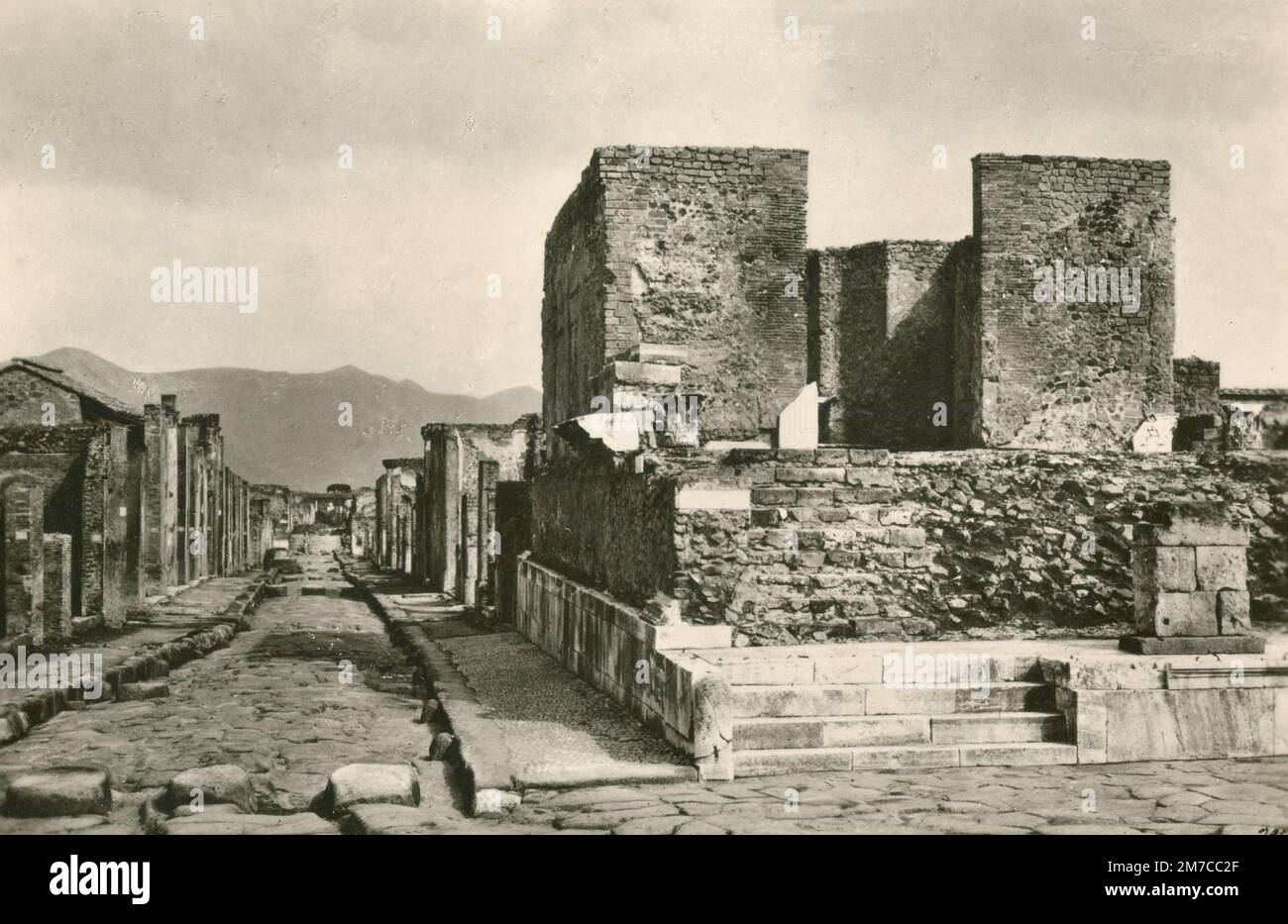 Il Tempio di Fortuna Augusta, Pompei, Italia 1920s Foto Stock