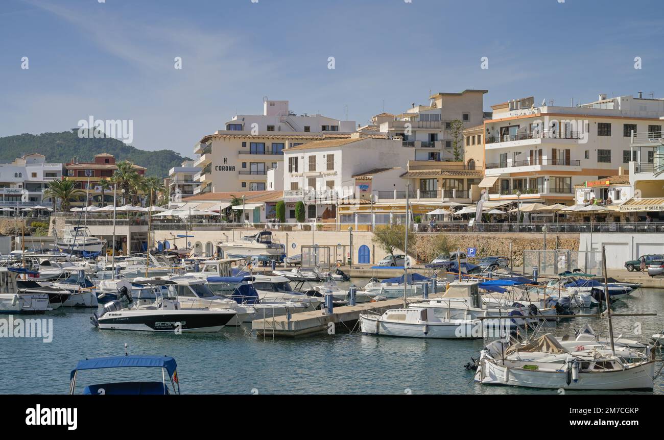 Boote, Hafen, Marina, Cala Rajada, Maiorca, Spagnolo Foto Stock