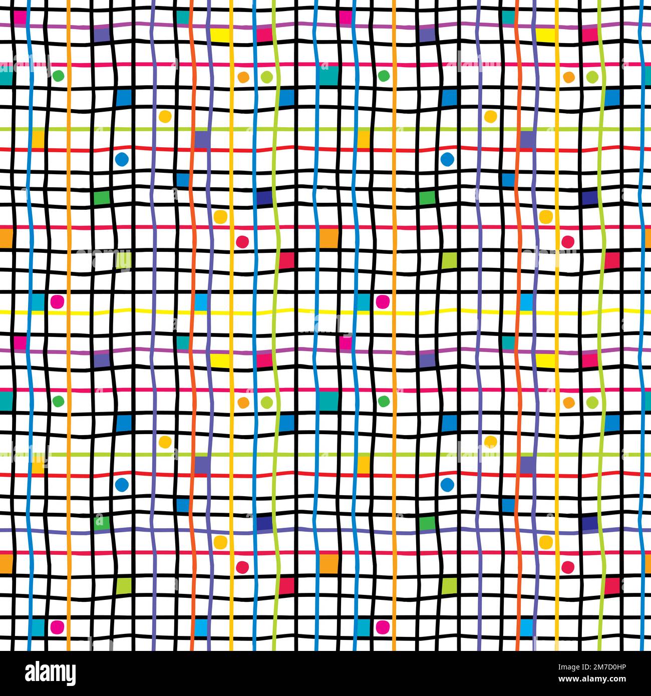Sfondo astratto geometrico con strisce e quadrati Illustrazione Vettoriale