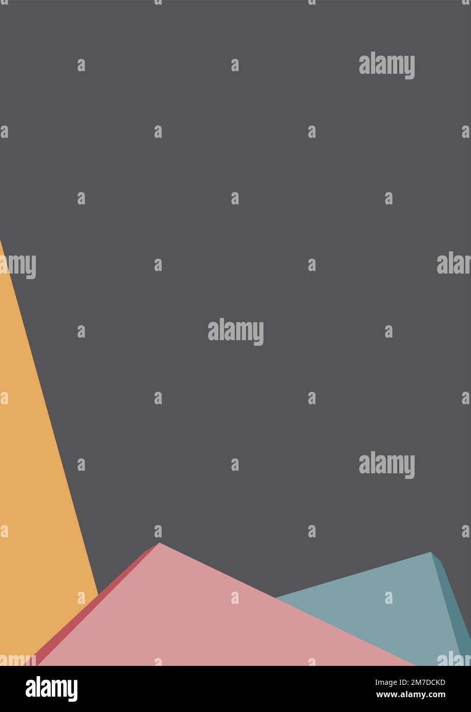 copertina del poster astratto dell'architettura. poster con forma geometrica edificio minimo, copertina architettura, colore alla moda, vettore. progettazione per l'architettura Illustrazione Vettoriale