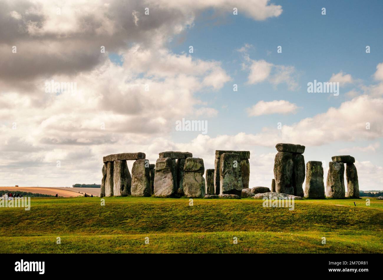 Monumento preistorico Stonehenge sulla piana di Salisbury nel Wiltshire, Inghilterra. Foto Stock