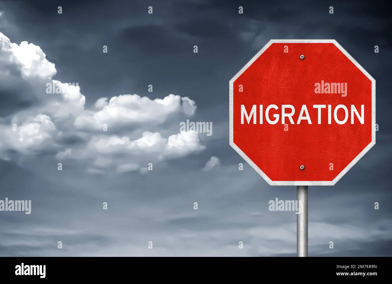 Fermo migrazione clandestina Foto Stock