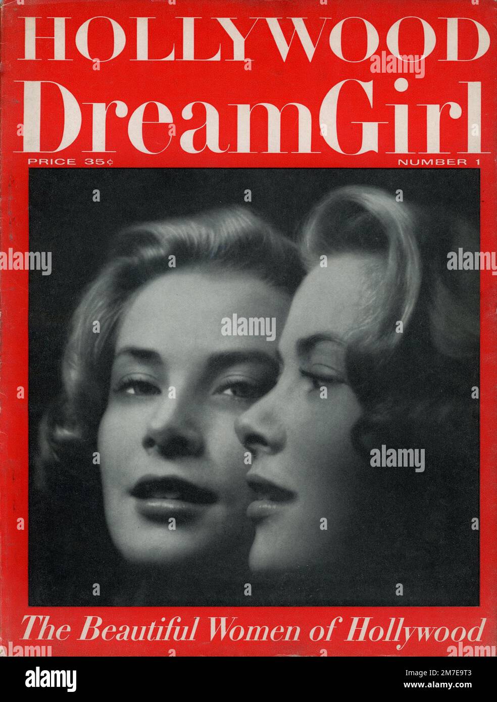 Ritratto DI GRACE KELLY di PHILIPPE HALSMAN sulla copertina della rivista americana HOLLYWOOD DREAMGIRL numero uno pubblicato nel 1955 Foto Stock
