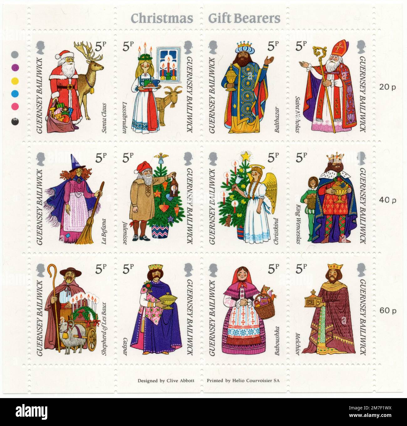 Regalo di Natale porta Mini foglio Stamp Foto Stock