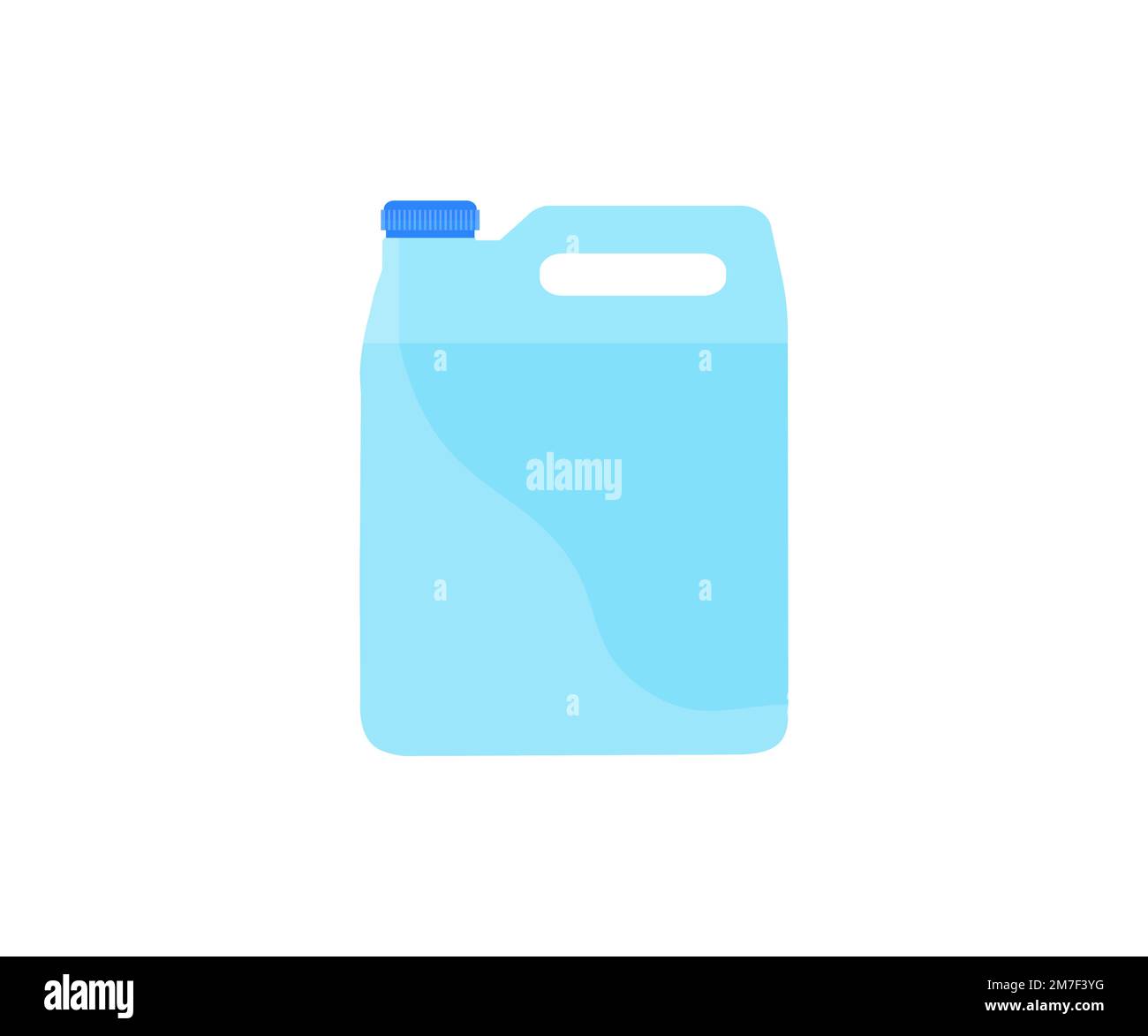Silhouette gallone bottiglia di plastica di acqua potabile logo design. Cinque litri Big Plastic Liquid Canister Gallon con disegno vettoriale manico. Illustrazione Vettoriale