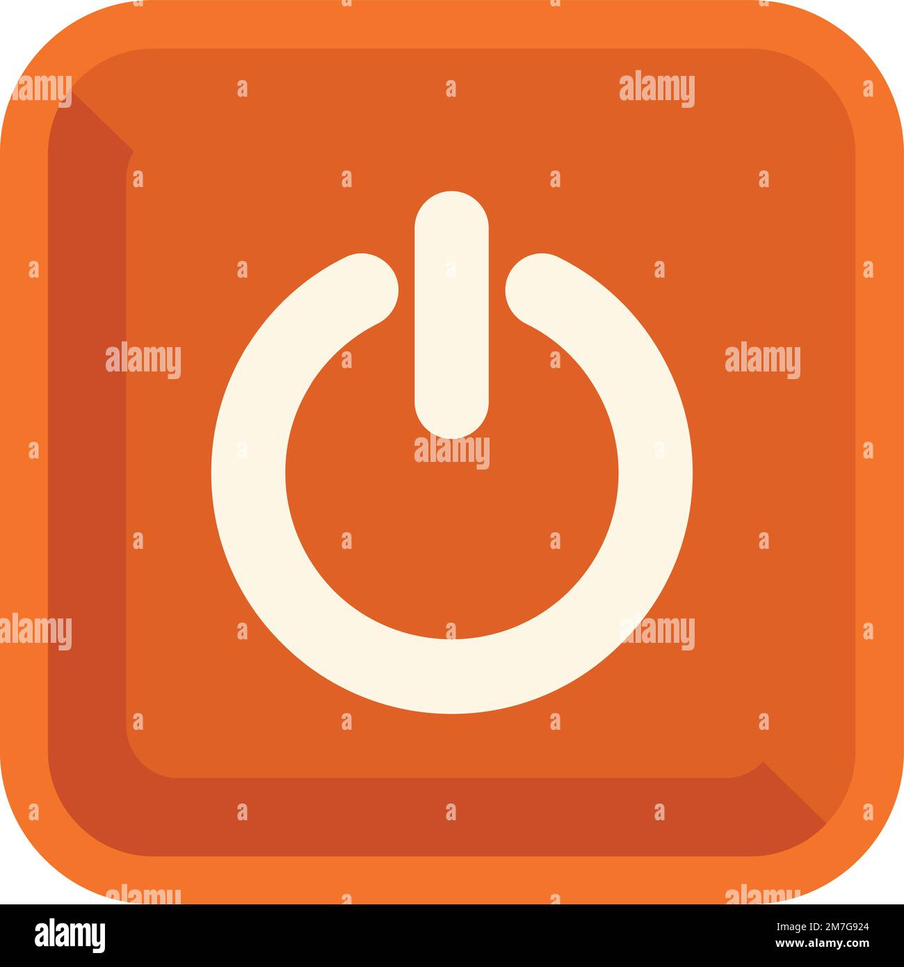 Disattivare il vettore piatto dell'icona del pulsante. Windows computer. Finestra di dialogo adesiva isolata Illustrazione Vettoriale