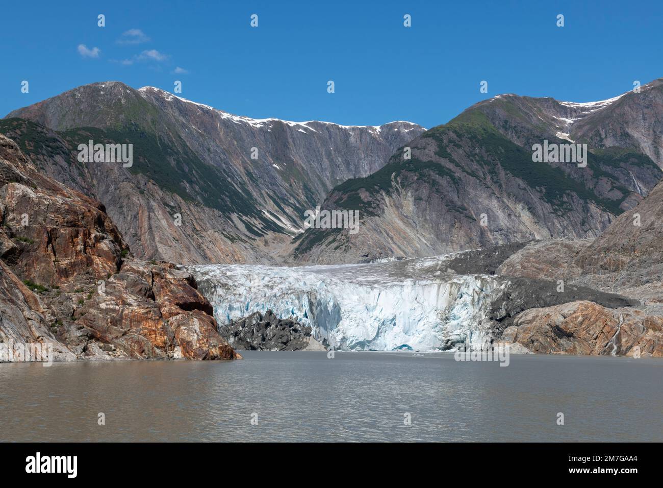 USA, se Alaska, Inside Passage, Fords Terror Wilderness, Tracy Arm, Ghiacciaio di North Sawyer. Foto Stock