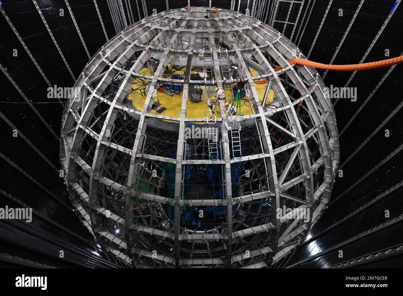 Pechino, provincia cinese di Guangdong. 2nd Set, 2022. Un osservatorio sotterraneo dei neutrini è in costruzione a Jiangmen, nella provincia di Guangdong, nel sud della Cina, il 2 settembre 2022. Credit: Deng Hua/Xinhua/Alamy Live News Foto Stock
