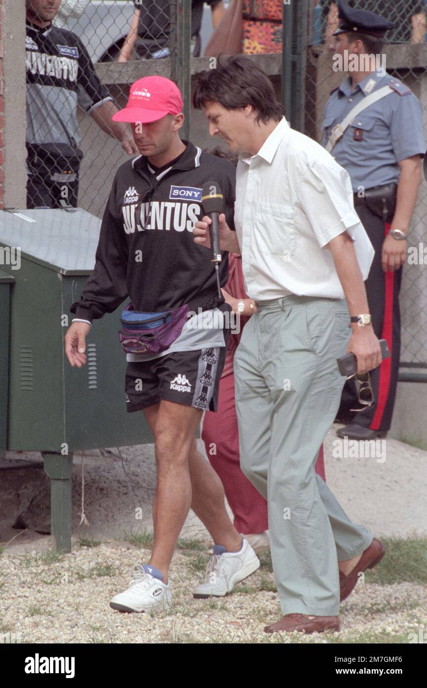 Photo Originale Gianluca Vialli 20x25cm - Juventus Vs Sporting Lisbonne 1995