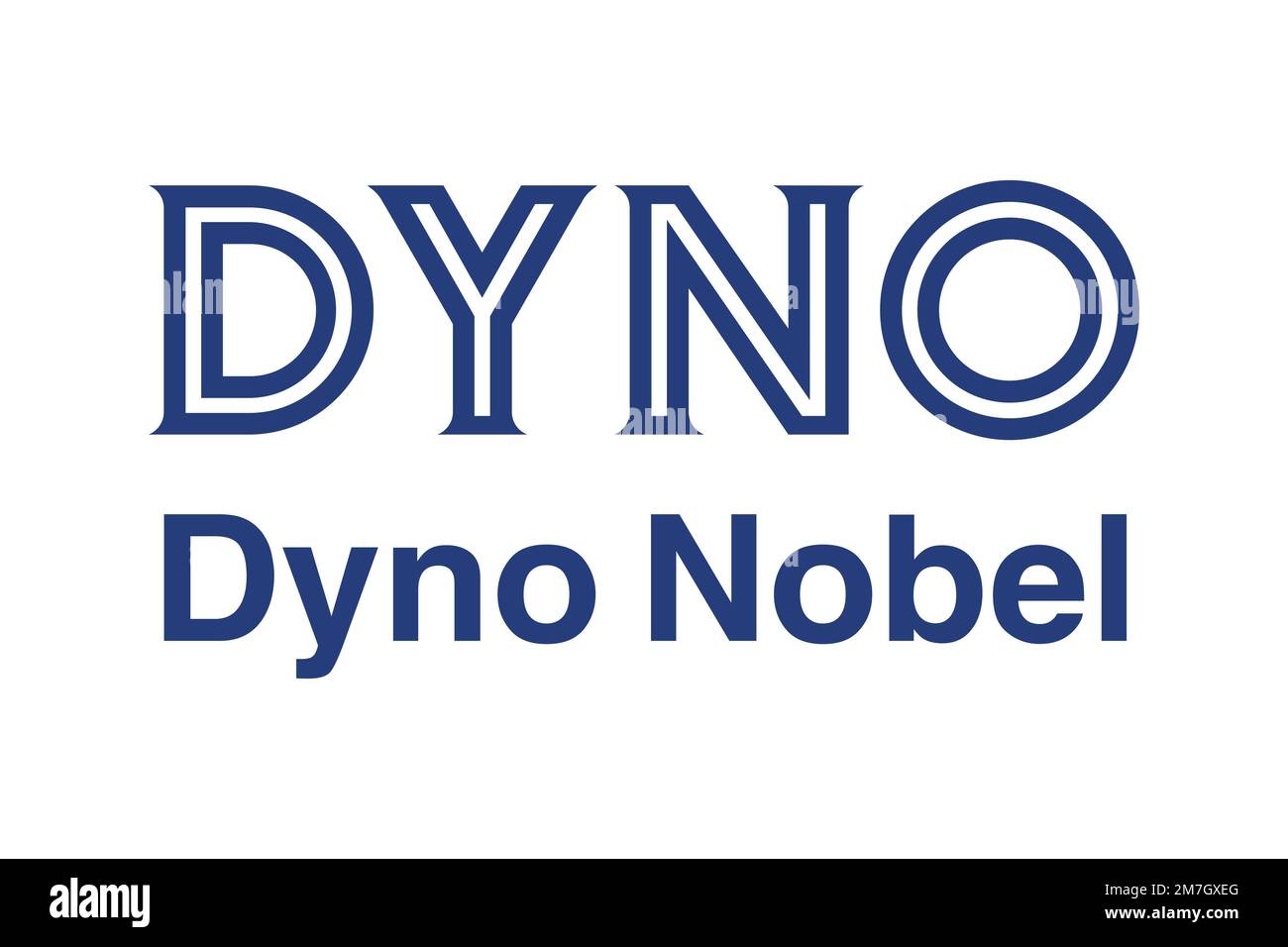 Dyno Nobel, Logo, sfondo bianco Foto Stock